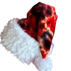 Santa Hat Tie Dye Holiday Party Wear Festive Christmas Parties